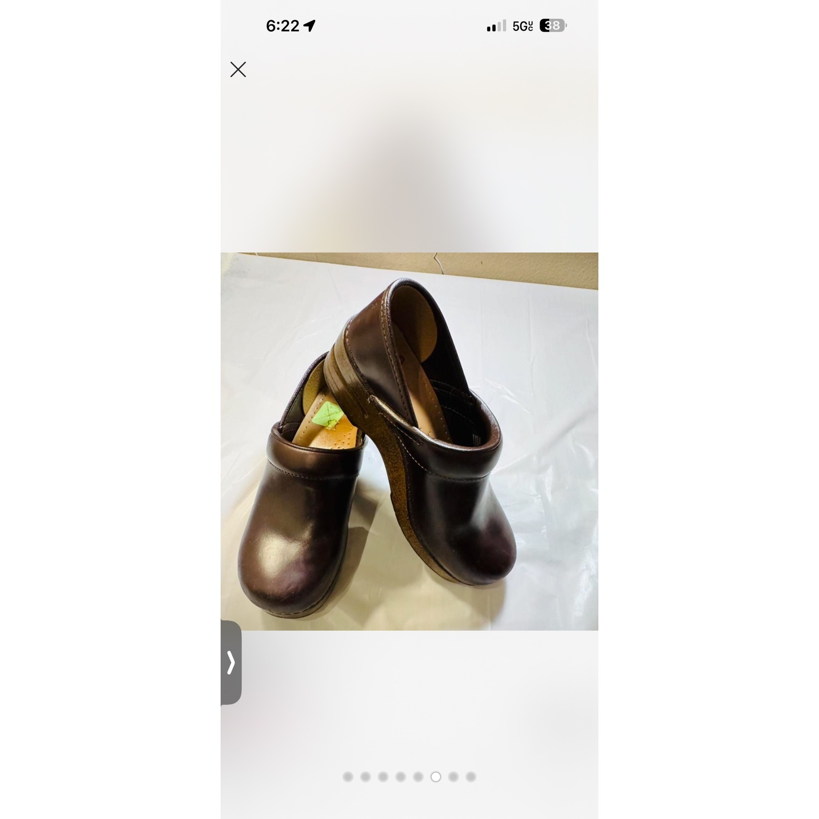 Dansko Clogs Women 37 Brown Good Leather Slip On Work Shoes Size 6.5- 7